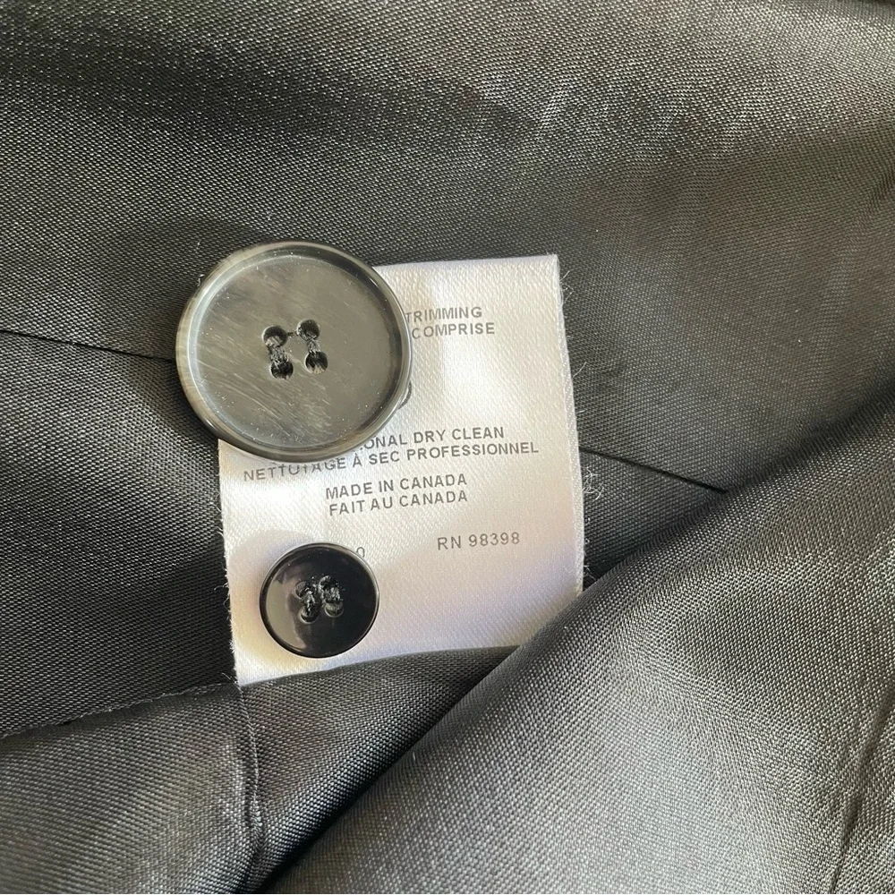 98% Virgin Wool Blazer Houndstooth with Black Lapel-Judith&Charles-size 4 - Picture 6 of 7